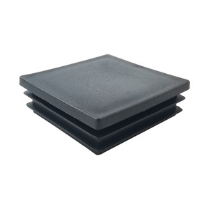 Tapa cuadrada para tubo de plástico Shih Hung de 50x50 mm, negra, para patas de muebles, protección para mesas y sillas - Product Image 1