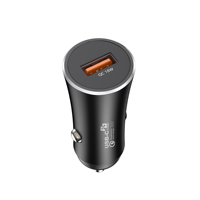 Cargador de Coche USB de 18W QC3.0, Adaptador de Carga Rápida DC12-24V, Cargador de Coche con un Solo Puerto USB-A para Coche, Camioneta, SUV