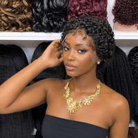 Perruque en dentelle sans colle 13x4 Swiss HD en cheveux humains courts, bouclés et ondulés Chioma, Remy, avec nœuds blanchis, pour femme, expédition sous 3 jours