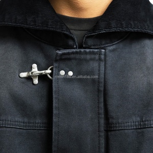 Custom Cropped Zip up Firefighting Fireman Buckle Lobster Clasp Duck Canvas <b>Jackets</b> Men Wash Carpenter <b>Trucker</b> Workwear <b>Jacket</b> - Product Image 6