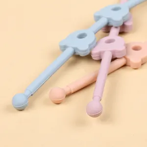 Hot Sale Durable Baby Silicone Anti-loss Pacifier Chain Bear Shaped Silicone Baby Teether Holder