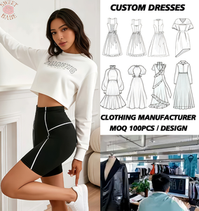 Shorts de cyclisme taille haute pour femme avec rayures contrastantes blanches, extensibles, pour le fitness - Product Image 1