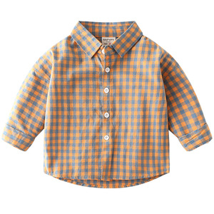 Vente en Gros Vêtements pour Enfants <span class=keywords><strong>Chemise</strong></span> à Manches Longues à <span class=keywords><strong>Carreaux</strong></span> pour Garçon Haut Décontracté Printemps <span class=keywords><strong>et</strong></span> Automne - Product Image 4
