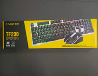 Ensemble clavier et souris filaire rvb 104 touches USB lumière LED colorée clavier de jeu mécanique souris combo pour PC