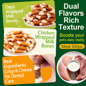 Snack IFS per <span class=keywords><strong>Cani</strong></span> a Forma di Manubrio con Pollo, Anatra e Proteine del Latte - Snack Dentali Senza Pelle di Cuoio per <span class=keywords><strong>Razze</strong></span> Medie e Grandi - Product Image 6