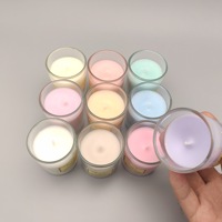 Bougie parfumée en cire de soja artisanale en verre Sense avancé Motif rose Pilier Vanille Huile naturelle Sans fumée Coffret cadeau pour les mariages