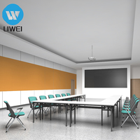Table de conférence LIWEI en bois massif, moderne, pliable et extensible, écologique et durable, pour bureau, hôtel, domicile ou bureau à domicile