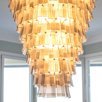 Lustre en cristal LED moderne de luxe pour grand hôtel/villa, plafond haut, éclairage de mariage, télécommande, garantie 5 ans, dimmable