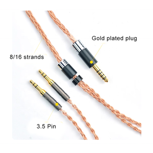 Yongse Baize 8 brins monocristallin cuivre plaqué argent adapté au câble de mise à niveau du casque équilibré <span class=keywords><strong>Sennheiser</strong></span> - Product Image 3