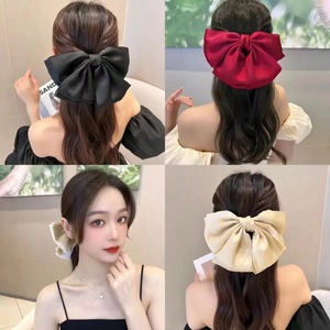 Springtime Encounter: Flowing <b>Bow</b> Hair <b>Clip</b> for Women, Large Ponytail, Sophisticated Hair Accessory, Hair Flower, Fresh and - Product Image 1