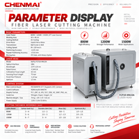 Machine de découpe laser à fibre CNC Chenmai 4040 800W, découpeuse laser de métal de bureau 400*400mm