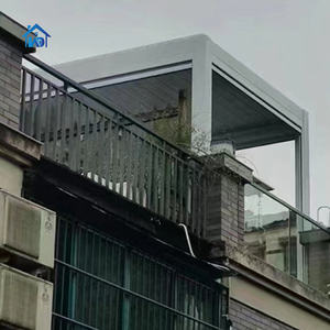 Vente en gros véranda complète de luxe de qualité supérieure patio extérieur pergola préfabriquée-kits aluminium 3x4 rideaux anti-pluie maison pergola - Product Image 5