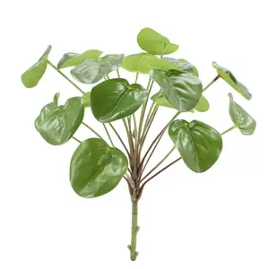 Искусственное растение, экологически чистое растение PEVA, китайские деньги, растения или блины, Pilea Peperomioides, кусты для домашнего декора, оптовая продажа