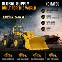 Chargeuse lourde Komatsu WA800-3 à faible consommation de carburant avec liaison en Z pour le chargement de minerai de fer et l'exploitation minière en ciel ouvert