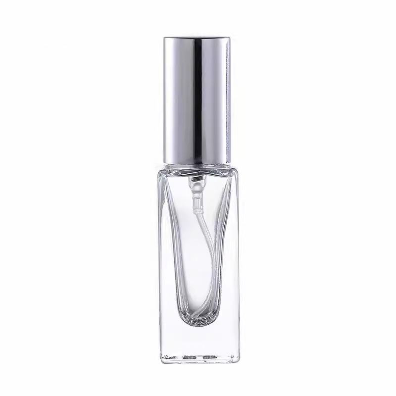 Clear bottle with silver pump