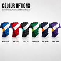 T-shirt de sport personnalisé à séchage rapide, respirant, avec impression par sublimation et couleurs contrastées, pour uniformes d'équipes de football et de basketball – Fabrication OEM/ODM