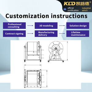 Cabrestante de cable compuesto Diseño de doble tambor Serie K Motor de engranajes Caja de acero inoxidable Bobinado de cable coaxial Cabrestante industrial - Product Image 4