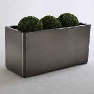 <span class=keywords><strong>Jardinière</strong></span> carrée en aluminium thermolaqué personnalisable pour plantes hautes et fleurs, décoration extérieure <span class=keywords><strong>DIY</strong></span> - Product Image 4