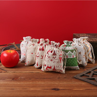 Sac de rangement en coton 10x14cm avec estampage doré pour cadeaux, Noël, bonbons, noix - Divers styles, usage industriel, agriculture, etc.