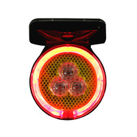 Feu de signalisation solaire 5 LED étanche IP66, mode clignotant, autonomie de plus de 120h pour cône de signalisation, barrière de sécurité routière, travaux de construction