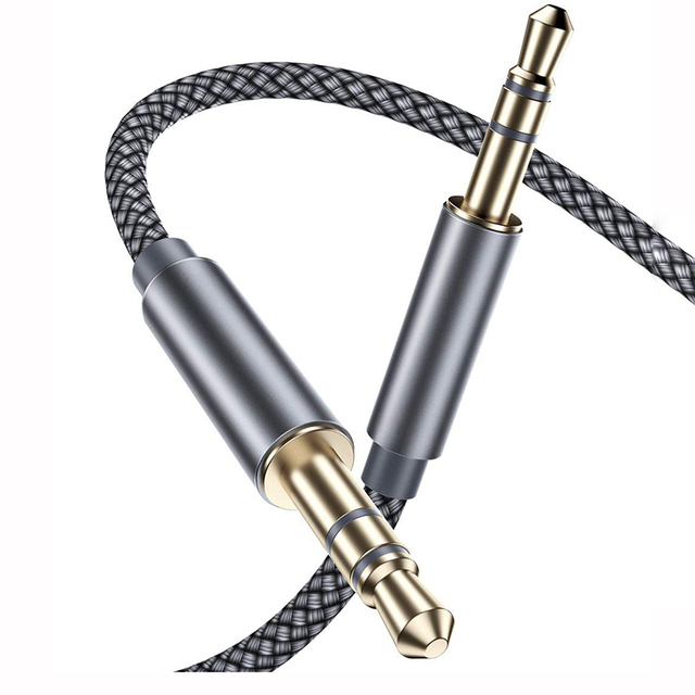 Hi-Fi Sound Nylon Braided Male Gold Plated AUX Cord 3.5mm Stereo Auxiliary Audio AUX Cable for iphone Car/Home Stereos Headphone