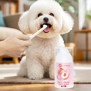 Factory Wholesale 50g Chicken/Fish Flavour Dog Dental Care Probiotic Pet <b>Cat</b> Dog Toothpaste - Product Image 2