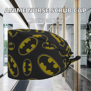 Unisex Medical Doctor Woven Satin-Lined 100% Cotton Long Hair Surgical Nursing <b>Scrub</b> <b>Cap</b> - Product Image 2