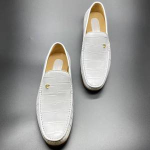 <span class=keywords><strong>Chaussures</strong></span> mocassins en cuir de crocodile véritable, prix direct d'usine Goodyear, <span class=keywords><strong>chaussures</strong></span> habillées décontractées de luxe pour hommes - Product Image 4