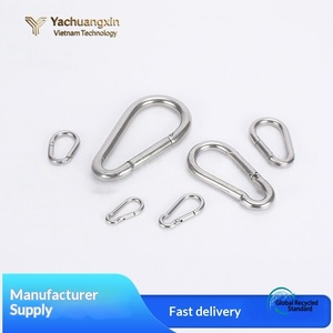 Hirola Set 6 Carabiner Hooks Hiking 304 Stainless Steel Heavy Duty Clips <b>Rope</b> <b>Chain</b> Anchor Multi-Purpose Camping - Product Image 5