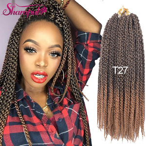 <span class=keywords><strong>Treccine</strong></span> Sintetiche in Fibra Resistente alle Alte Temperature 4x Twist Box Braids Facili da Indossare, <span class=keywords><strong>Extension</strong></span> per Capelli da 20 Pollici per Donne <span class=keywords><strong>Nere</strong></span> - Product Image 1