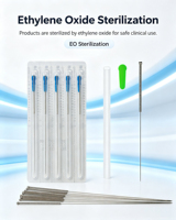 Aiguilles d'acupuncture en acier inoxydable avec tube pour usage unique, fabriquées par un fabricant spécialisé dans la dry needling, pour la thérapie d'acupuncture.