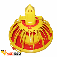 Agrieso Mangeoire automatique pour poulets de chair à deux niveaux, réglable pour différentes étapes, en plastique vierge