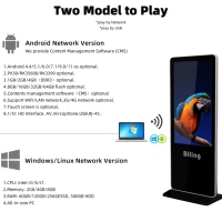 Kiosco LCD con Pantalla Táctil de Pie, Pantalla LCD de Señalización Digital Publicitaria de 43, 49, 55 y 65 Pulgadas