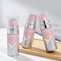 Pompe sans air PP 5ml 10ml 15ml avec capuchon pour flacon de lotion, crème, formule personnalisée, soin de la peau, huile essentielle