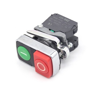 Agujero de montaje Kelly de 22mm, rojo, verde, pulsador de dos colores, interruptor doble momentáneo de retorno automático de metal 1NO <span class=keywords><strong>1NC</strong></span> Wenzhou - Product Image 2