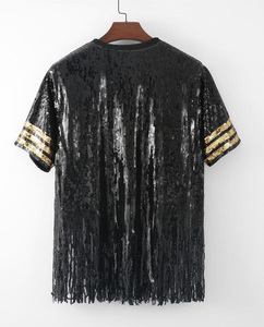 Nuova Maglia da Calcio Personalizzata <span class=keywords><strong>con</strong></span> <span class=keywords><strong>Paillettes</strong></span> per Donna, Maglia dei Saints <span class=keywords><strong>con</strong></span> Cinturino e Nappine in <span class=keywords><strong>Paillettes</strong></span> - Product Image 5