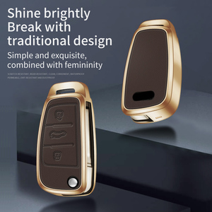 Kẽm hợp kim chìa khóa xe trường hợp đối với Audi A3 8L 8p A4 B6 B7 B8 A6 C5 C6 4F RS3 Q3 Q7 TT 8L 8V S3 Keyless Keychain phụ kiện ô tô - Product Image 2