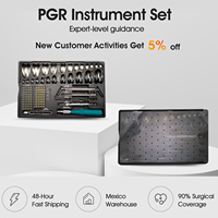 Kit médical de remplacement de prothèse orthopédique vétérinaire du genou, ensemble d'instruments pour la remplacement de la gorge rotuliennes (PGR) pour la chirurgie des animaux de compagnie