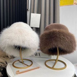 Sombrero de Invierno de Piel Sintética para Mujer, de Alta Calidad, Lujoso y a la Moda, con Parte Superior Redonda y Suave - Product Image 6