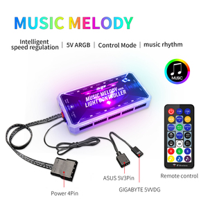 Vỏ Máy Tính Bộ Điều Khiển Quạt 6PIN Quạt ARGBmusicwireless Điều Khiển Từ Xa Hộp Điều Khiển Thông Minh Hỗ Trợ Đồng Bộ Hóa Bo Mạch Chủ 5V ARGB - Product Image 6