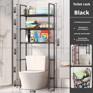 Estante de Almacenamiento para Baño, Sin Necesidad de Perforación, para Inodoro y Lavabo, Ahorra <span class=keywords><strong>Espacio</strong></span>, en Oferta - Product Image 6