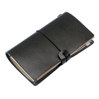 Vente en gros de livre papier rechargeable en cuir marron vintage agenda de voyage carnet de notes agenda