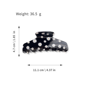 Pinza de Pelo Acrílica Simple en Oferta, Accesorio de Pelo Moderno para Mujeres y Niñas, Pinza de Pelo Mediana de 11 cm Hecha de Resina - Product Image 3