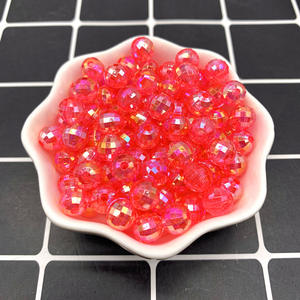 Acrylic <b>Loose</b> <b>Beads</b> Wholesale 6/8/10MM UV Plated Faceted Earth <b>Beads</b> for DIY Jewelry Accessories - Product Image 3