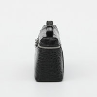 Sac à maquillage bandoulière tendance en cuir véritable de crocodile siamois pour femme, petit format carré avec fermeture éclair, vente en gros transfrontalière