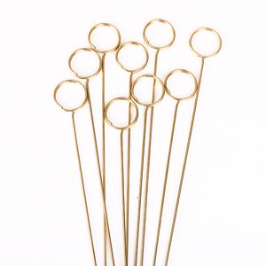Blumensträuße Verpackungsmaterial Metallkarte Stäbchen herzförmige Blumensträuße einfügen Kreis Grußkartenhalter - Product Image 4