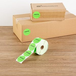Étiquettes autocollantes rondes vertes, numérotées et inscriptibles, pour l'emballage logistique, diamètre du noyau de 3 pouces - Product Image 5