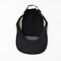 Casquette de camping 5 panneaux, color block, logo brodé personnalisé, ajustable, pour sports de plein air – Fournisseur direct usine