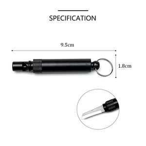 屋外サバイバルアルミ緊急時のキャンプ用ナイフ付き自己防衛ホイッスル - Product Image 6