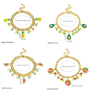 Fashion Charm Bracelet Zinc Alloy Fruit Pendant Women's Party Jewelry B1592 B1593 B1594 B1595 - Product Image 5